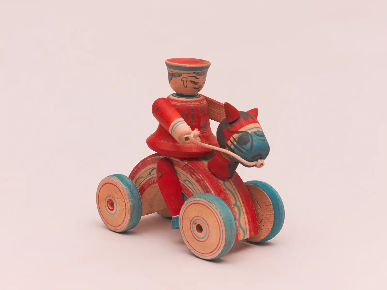 木地玩具「馬乗り軍人」（山形県）昭和時代 20世紀