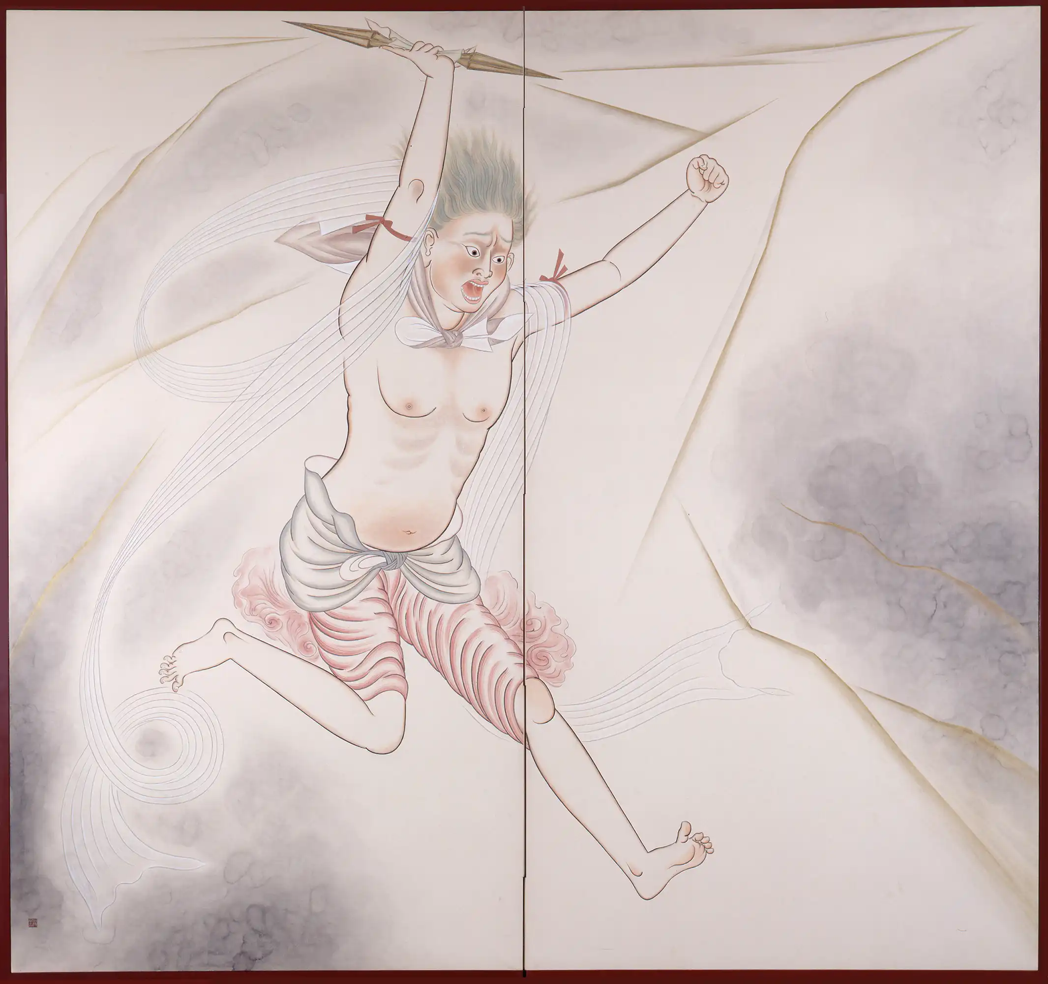 安田靫彦「風神雷神図」  昭和4年（1929）
